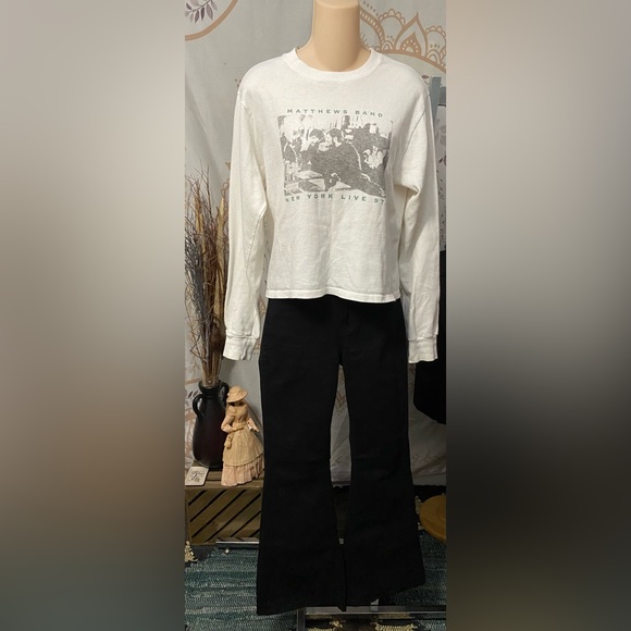 Vintage White John Galt Long Sleeve Crew Neck Pullover Sweatshirt Matthews Band - Picture 6 of 8